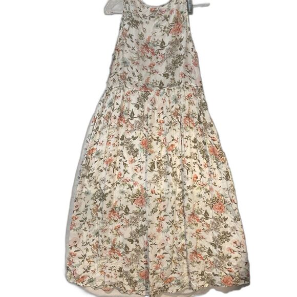 Women’s Frye Sleeveless Dress Ivory Floral Button Front maxi Dress Size Small - Picture 2 of 5